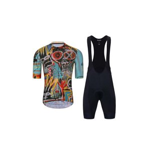 HOLOKOLO Cyklistický krátký dres a krátké kalhoty - WILDLY II - vícebarevná/modrá