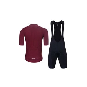HOLOKOLO Cyklistický krátký dres a krátké kalhoty - EYELET - bordó