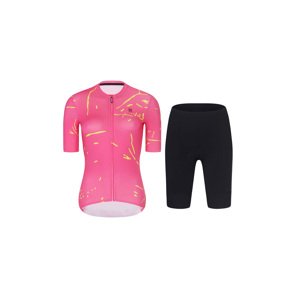 RIVANELLE BY HOLOKOLO Cyklistický krátký dres a krátké kalhoty - PASSION - žlutá/růžová