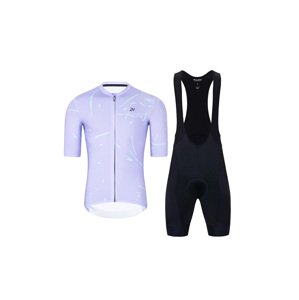 HOLOKOLO Cyklistický krátký dres a krátké kalhoty - PASSION - modrá/fialová