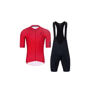 HOLOKOLO Cyklistický krátký dres a krátké kalhoty - VICTORIOUS ELITE - černá/červená