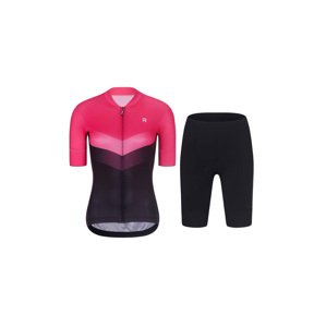 RIVANELLE BY HOLOKOLO Cyklistický krátký dres a krátké kalhoty - ARROW II - černá/růžová