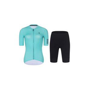 RIVANELLE BY HOLOKOLO Cyklistický krátký dres a krátké kalhoty - VICTORIOUS ELITE - tyrkysová/černá