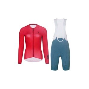 RIVANELLE BY HOLOKOLO Cyklistický krátký dres a krátké kalhoty - VICTORIOUS ELITE - zelená/červená