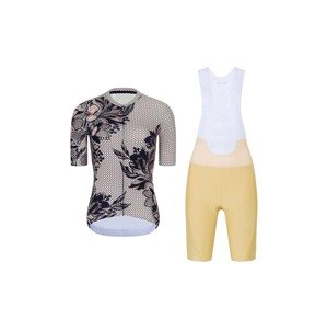 RIVANELLE BY HOLOKOLO Cyklistický krátký dres a krátké kalhoty - BAROC - černá/béžová