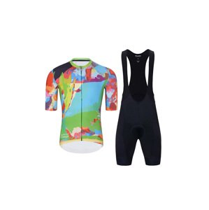 HOLOKOLO Cyklistický krátký dres a krátké kalhoty - DEER - vícebarevná/zelená
