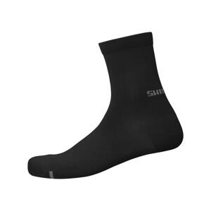 SHIMANO Cyklistické ponožky klasické - PERFORMANCE MID - černá 45-48