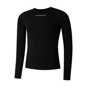 SHIMANO Cyklistické triko s dlouhým rukávem - VERTEX LONG - černá 2XL