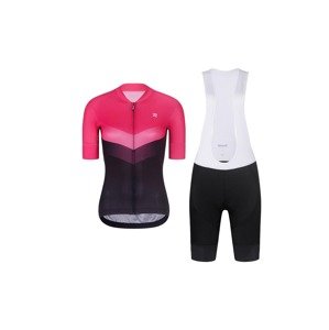 RIVANELLE BY HOLOKOLO Cyklistický krátký dres a krátké kalhoty - ARROW II - růžová/černá