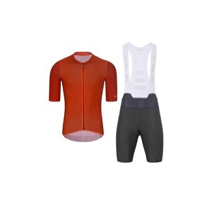 HOLOKOLO Cyklistický krátký dres a krátké kalhoty - PERFORMANCE - černá/oranžová