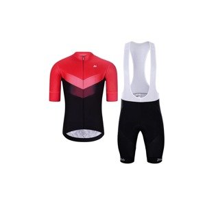 HOLOKOLO Cyklistický krátký dres a krátké kalhoty - ARROW II - červená/černá