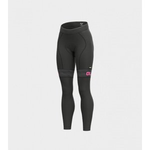 ALÉ Cyklistické kalhoty dlouhé bez laclu - PR-R MILD TIGHTS - černá/růžová