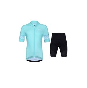 HOLOKOLO Cyklistický krátký dres a krátké kalhoty - FLOW JUNIOR - černá/zelená