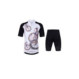 HOLOKOLO Cyklistický krátký dres a krátké kalhoty - RIDERS KIDS - vícebarevná/bílá/černá