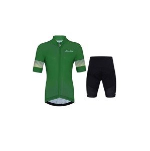 HOLOKOLO Cyklistický krátký dres a krátké kalhoty - FLOW JUNIOR - černá/zelená