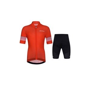 HOLOKOLO Cyklistický krátký dres a krátké kalhoty - FLOW JUNIOR - černá/červená