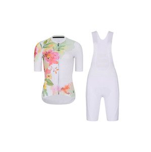 RIVANELLE BY HOLOKOLO Cyklistický krátký dres a krátké kalhoty - FLOWERY - vícebarevná/bílá