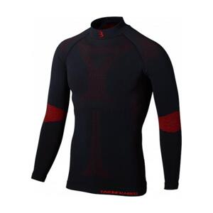 BBB Cyklistické triko s dlouhým rukávem - FIRLAYER - červená/černá XS-S