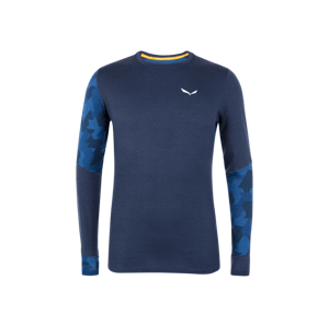 Salewa Cristallo Warm Arm Tee M 48/M tmavě modrá/světle modrá