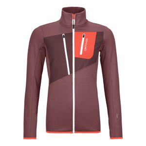 Ortovox Fleece Grid Jacket W M vínová