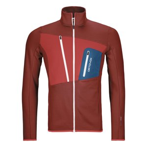 Ortovox Fleece Grid Jacket M L červená/oranžová