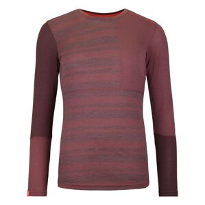 Ortovox 185 Rock'n'wool Long Sleeve W XS vínová
