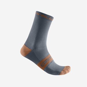 Castelli Superleggera T 12 Socks L/XL modrá/hnědá