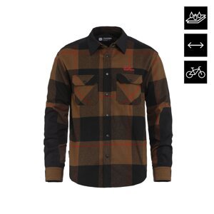Horsefeathers bike košile Prom XXL hnědá/červená