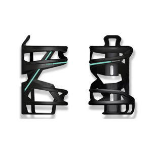 BIANCHI košík na láhev GRAL DX carbon levý celeste/black tyrkysová/černá