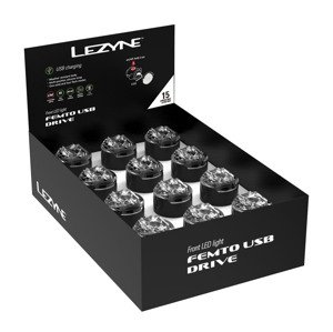 Lezyne LED FEMTO USB DRIVE BOX SET FRONT černá
