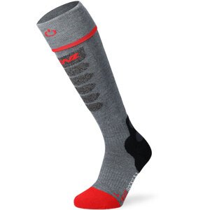 Lenz Vyhřívané ponožky 5.1 toe cap - slim fit 35-38 šedá/červená