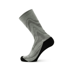 Mons Royal Atlas Crew Sock Plaited L šedá/černá