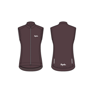 Dámská cyklistická vesta Rapha Core S hnědá/bílá